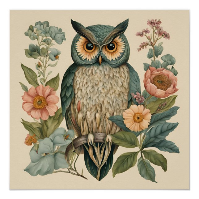 Cottagecore Owl Poster (Front)