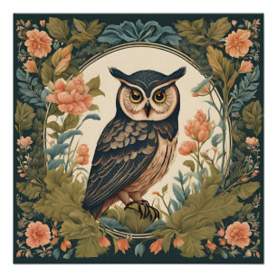 Cottagecore Owl Poster