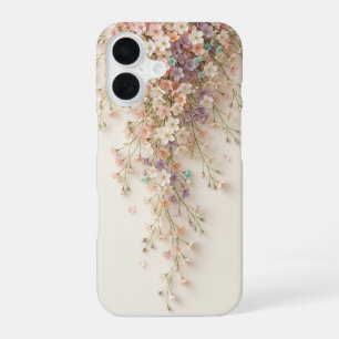 Cottagecore Pastel Floral Cascading iPhone 16 Case