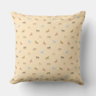 Cottagecore Pastel Western Wild Horses  Cushion