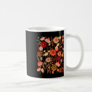 Cottagecore Pressed Flowers Floral Autumn Fall Wil Coffee Mug