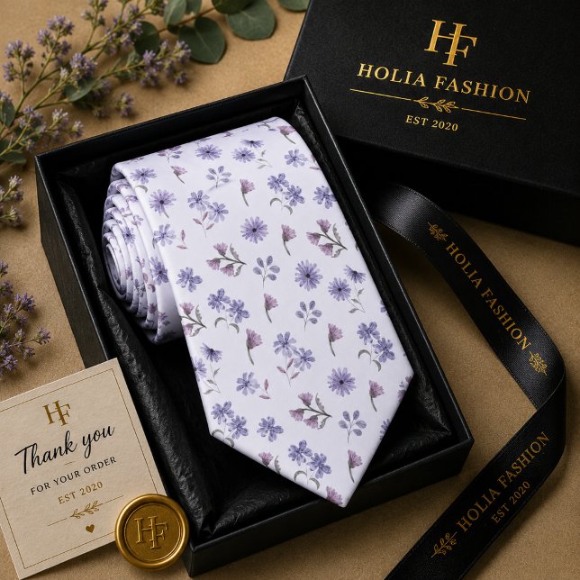 Cottagecore Purple Lavender Neck Tie (Creator Uploaded)