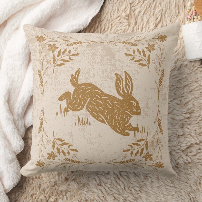 Cottagecore Rabbit Cushion (Blanket)