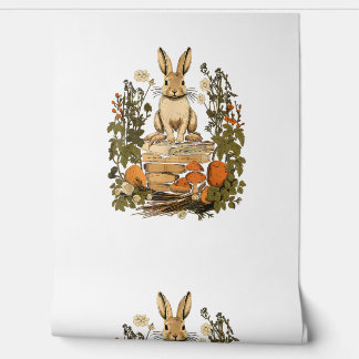 Cottagecore Rabbit Reading Aesthetic Book Outfit f Wallpaper