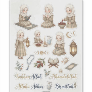 Cottagecore Ramadan Sticker Sheet | Muslim Planner