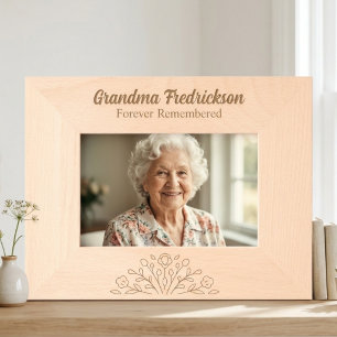 Cottagecore Remembrance Floral Memorial Tribute Etched Frames