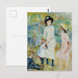 Cottagecore Renoir Coastal Childhood Painting Postcard