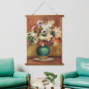 Cottagecore Renoir Floral Bouquet Fine Art Hanging Tapestry