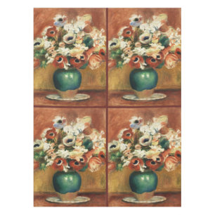 Cottagecore Renoir Floral Bouquet Fine Art Tablecloth