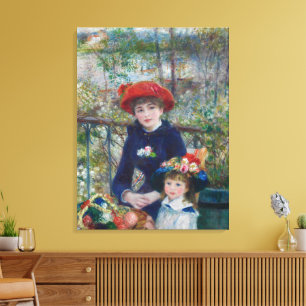 Cottagecore Renoir Sisters Garden Landscape Canvas Print