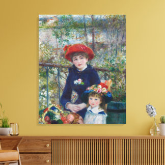 Cottagecore Renoir Sisters Garden Landscape Canvas Print