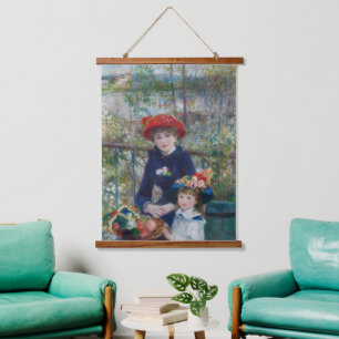 Cottagecore Renoir Sisters Garden Landscape Hanging Tapestry