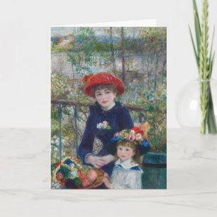 Cottagecore Renoir Sisters Garden Landscape Holiday Card