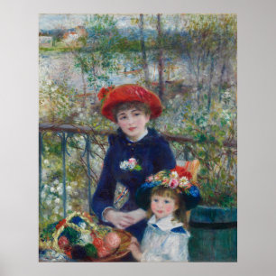 Cottagecore Renoir Sisters Garden Landscape Poster
