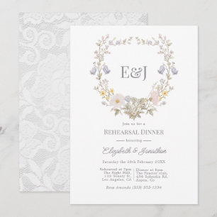 Cottagecore Romantic Garden Rehearsal Dinner Invitation