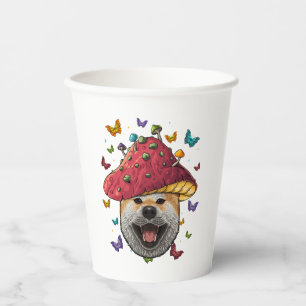 Cottagecore Shiba Inu Aesthetic Mushroom Cute Paper Cups