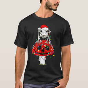 Cottagecore Skeleton Frog Skull Mushroom Goth Chri T-Shirt