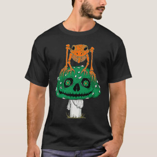 Cottagecore Skeleton Frog Skull Mushroom Goth St P T-Shirt