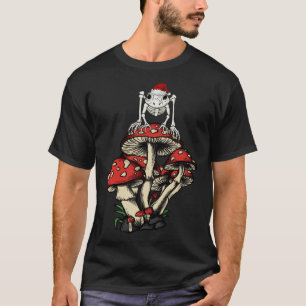 Cottagecore Skeleton Frog Xmas Skull Mushroom Goth T-Shirt