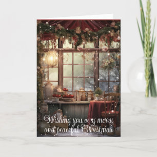 Cottagecore snowy Christmas   Thank You Card