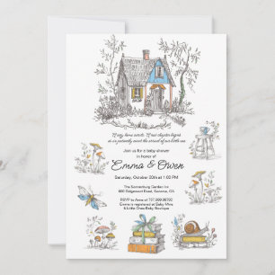 Cottagecore Storybook Baby Shower Invitation