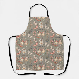 Cottagecore Style Butterflies Moths Apron