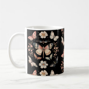 Cottagecore Style Butterflies Moths Coffee Mug