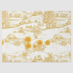Cottagecore Sunflower Countryside Toile (1) Tissue Paper