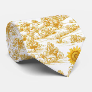 Cottagecore Sunflower Countryside Toile (6) Tie