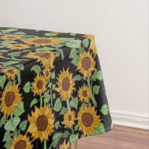 Cottagecore Sunflowers Pattern Tablecloth
