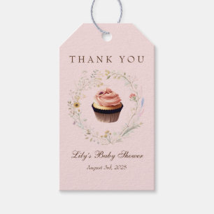 Cottagecore Tea Party Cupcake Thank You Gift Tag