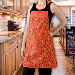 Cottagecore vegetables name orange apron