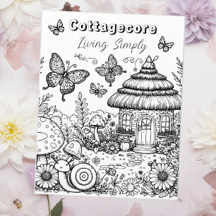 Cottagecore Villa and Butterflies   Colour Me