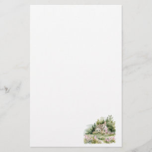 Cottagecore Watercolor Cottage Stationery