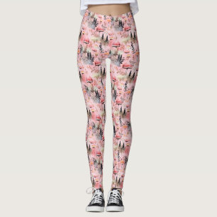 Cottagecore Watercolor Mushroom & Forest (2) Leggings