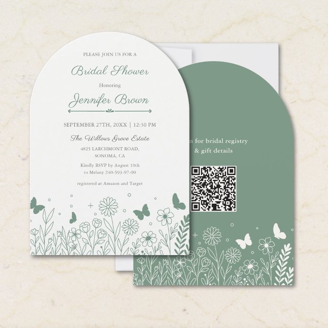 Cottagecore Wildflower Bridal Shower Invitation  (Creator Uploaded)