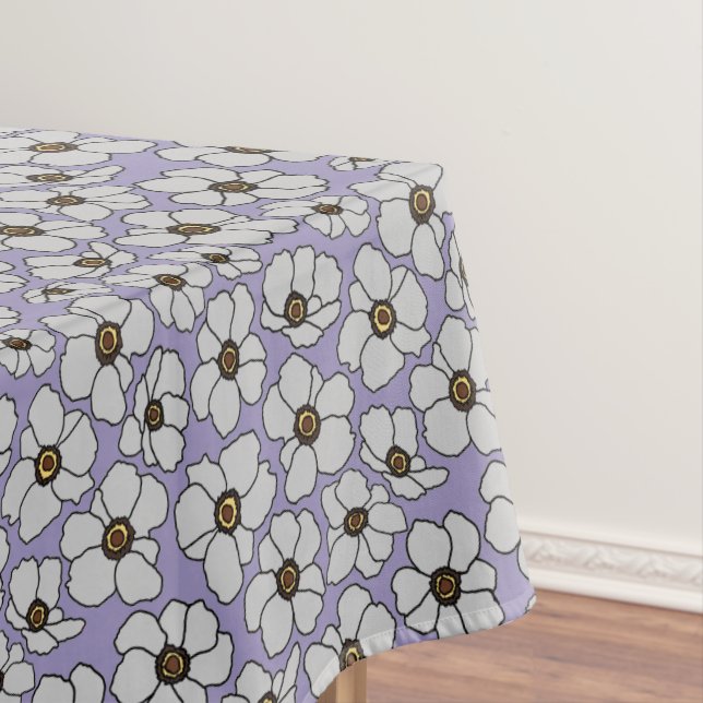 Cottagecore Wildflowers On Lavender  Tablecloth (In Situ)