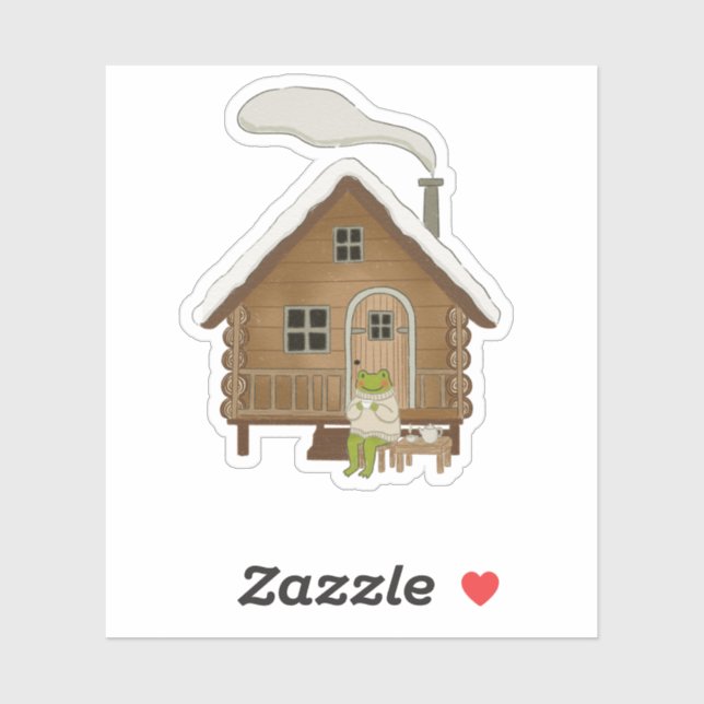 Cottagecore Winter Frog Illustration Gift (Sheet)