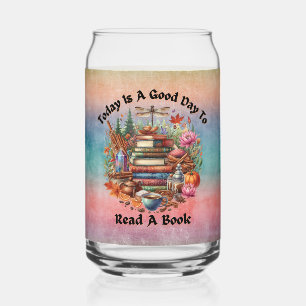 Cottagecore Woodlands, Books, Dragonfly Can Glass