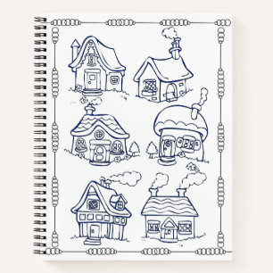 Cottages and Flowers Colouring Journal