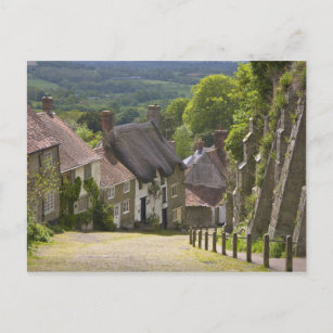 Cottages at Gold Hill, Shaftesbury, Dorset, Postcard