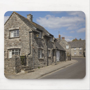 Cottages, Corfe Castle village, Dorset, England, Mouse Pad