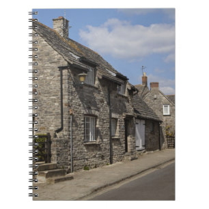 Cottages, Corfe Castle village, Dorset, England, Spiral Notebook