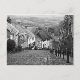 Cottages on a golden hill, Shaftesbury, Dorset, En Postcard