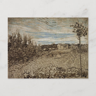 Cottages, Woman in Foreground, Vincent van Gogh Postcard