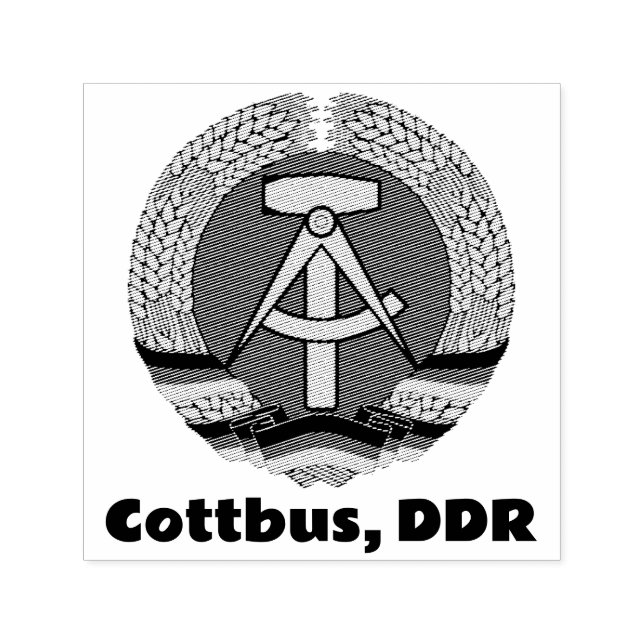 Cottbus, East Germany (DDR, GDR) Ossi  Self-inking Stamp (Design)