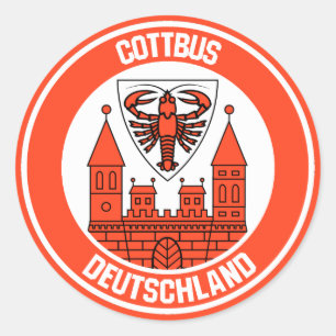 Cottbus Round Emblem Classic Round Sticker