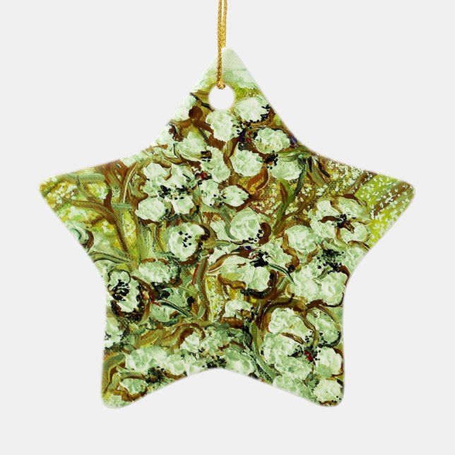 Cotton A Way of Life Ceramic Tree Decoration (Front)