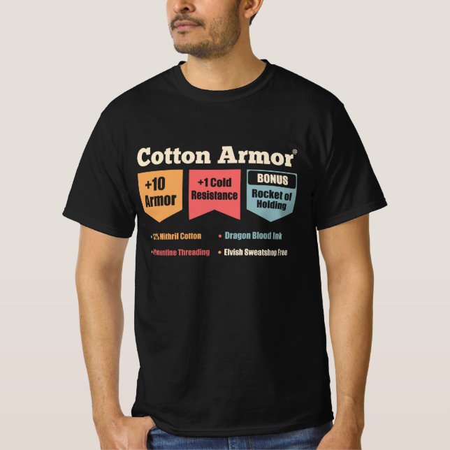 Cotton Armour Explore Dungeons & Slay Dragons T-Shirt (Front)