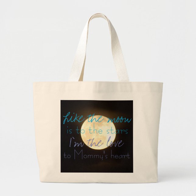 Cotton Baby Moon to Stars Tote Bag Baby Diaper Bag (Front)